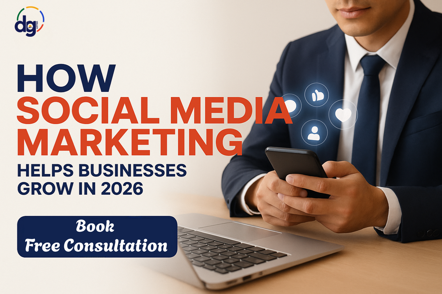 A business team analyzing social media marketing analytics dashboards in a modern Bangalore office — representing business growth through digital marketing in 2026.